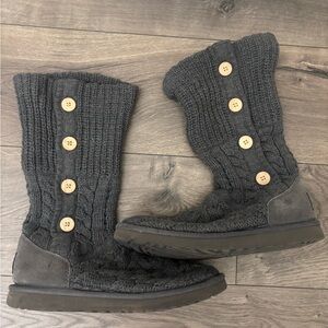 UGG Leland Gray Knit Button Women's Boots